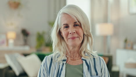 happy, relax and face of senior woman
