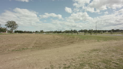 land cleared and flattened in sydney's northwest suburb of box hill for housing development