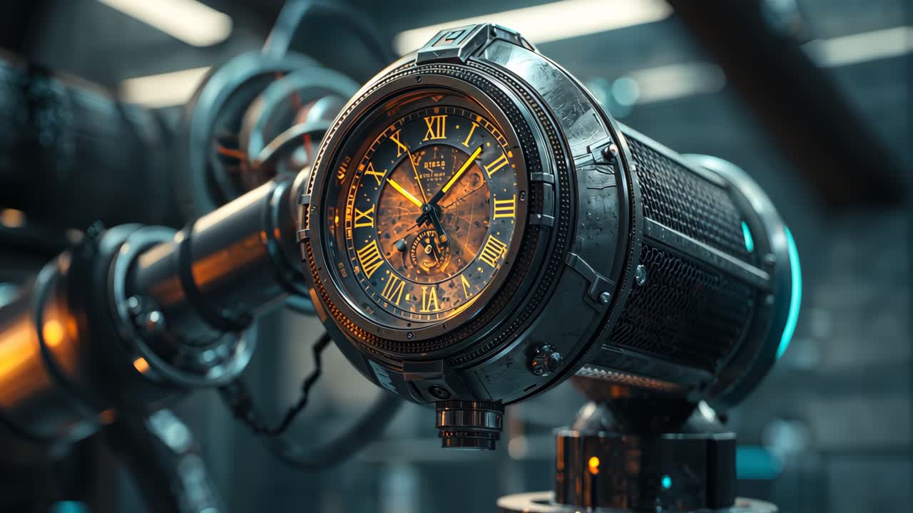 Steampunk Mechanical Clockwork Time Machine