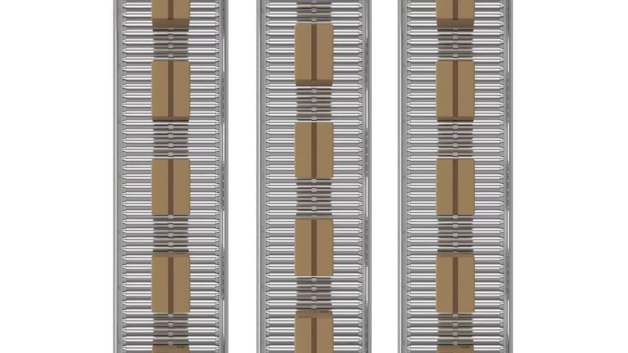 paquetes en cintas transportadoras