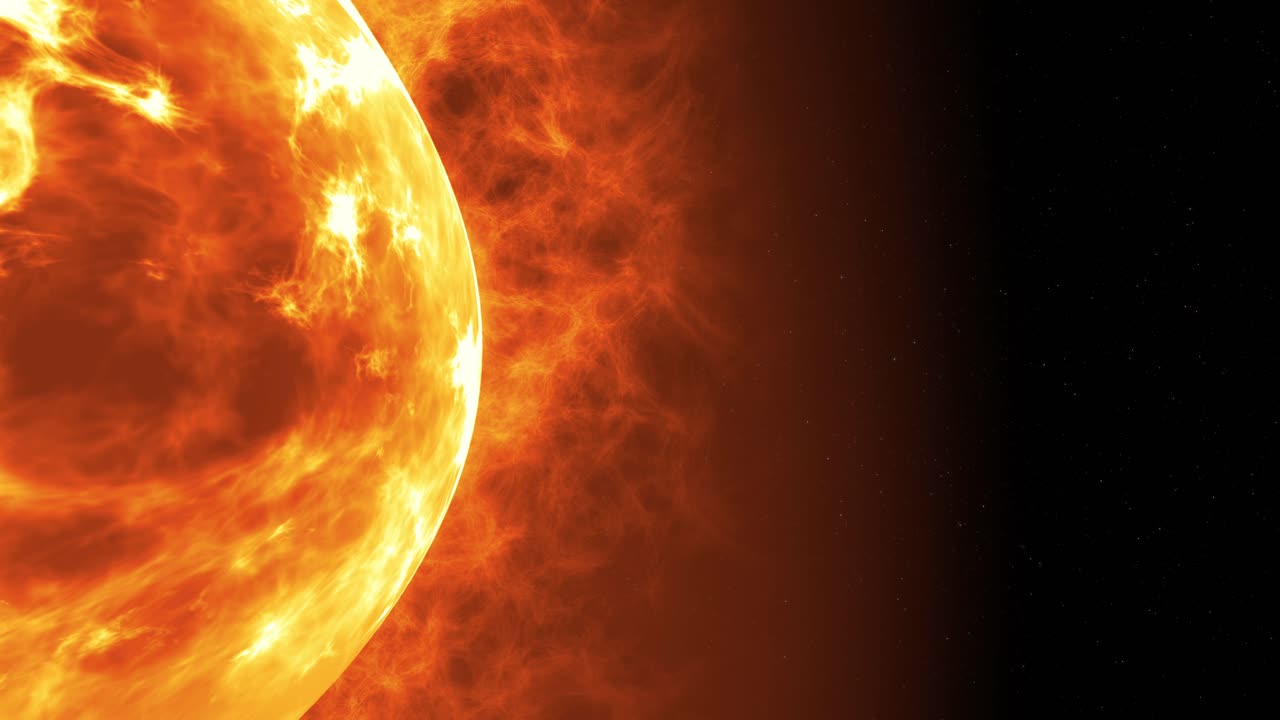 A radiant view of the sun in space