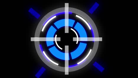 objetivo de animación de tecnología digital futurista 4k 3d