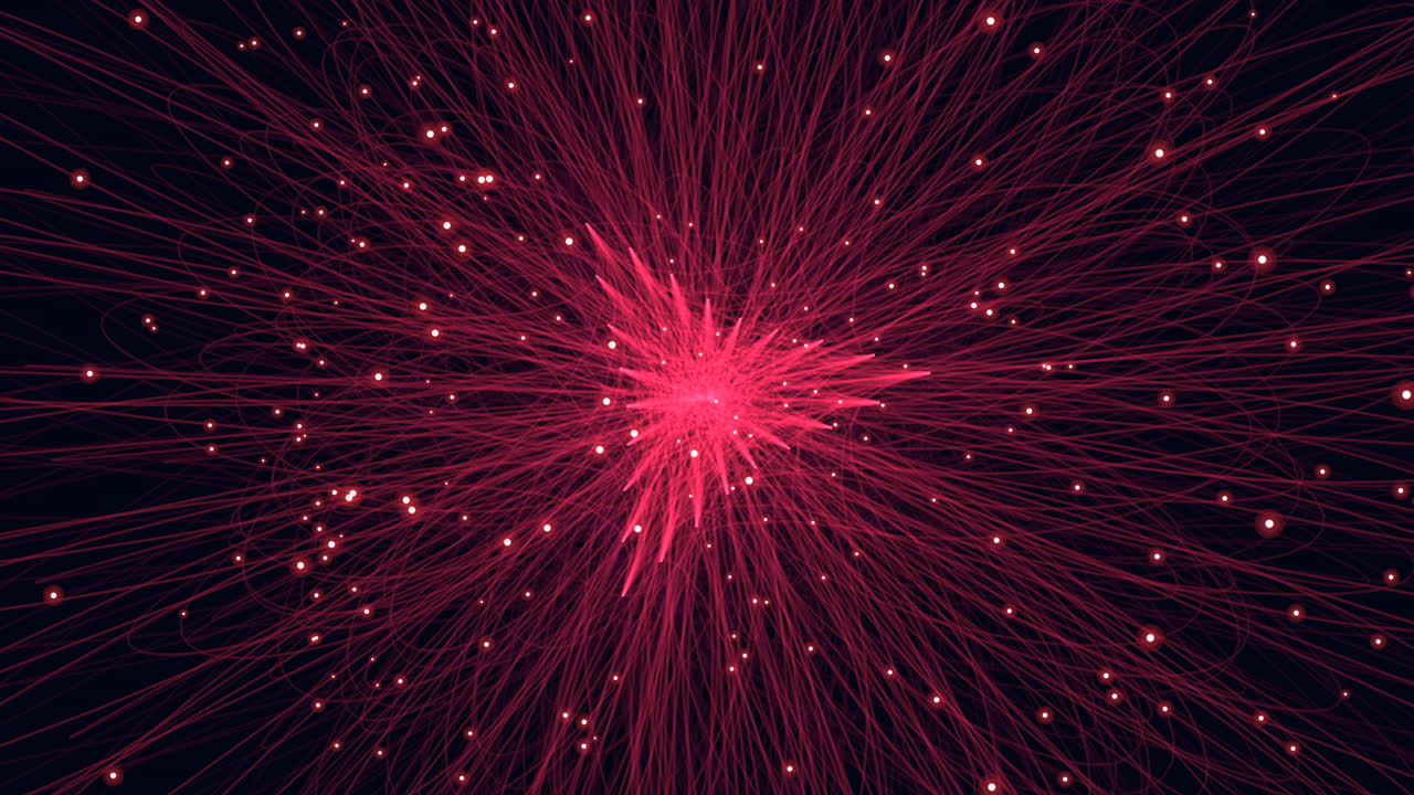 네온 선과 어두운 은하에서 반 ⁇ 이는 추상적인 기하학적 모양