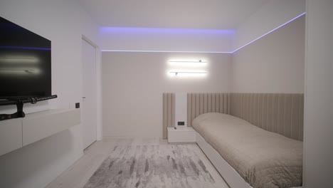 interior de un dormitorio acogedor en diseño moderno