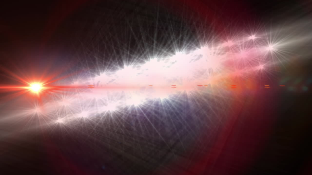 animación de puntos de luz sobre las luces del estadio