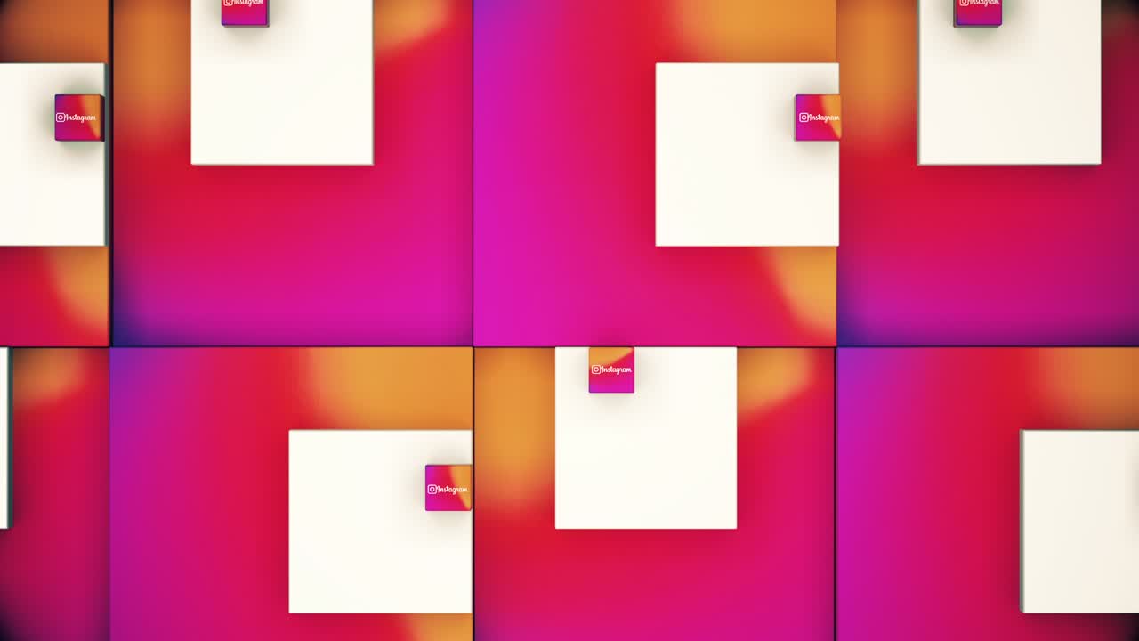 instagram es el fondo de las redes sociales, el bucle de vista superior.