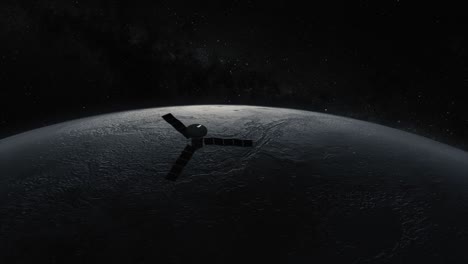 nave espacial en órbita alrededor de un planeta