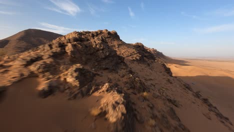 rocky formations near zagora in morocco desert