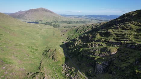 ballagha sheen pass parque nacional de killarney irlanda drone vista aérea