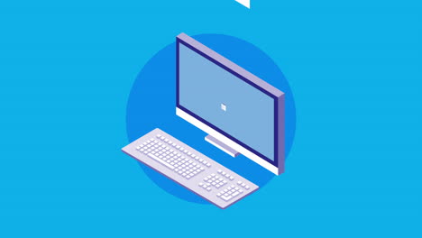 education online technology with desktop