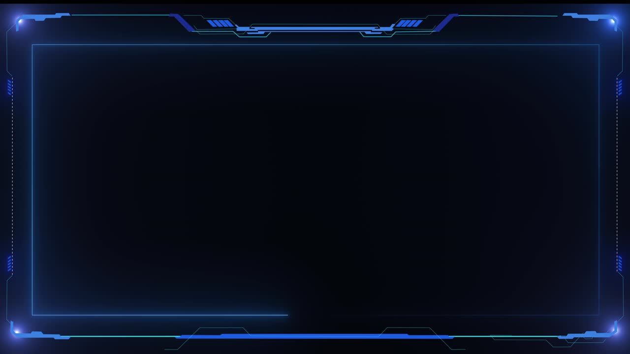 Blue neon light and electricity frame banner background business finance technology futuristic