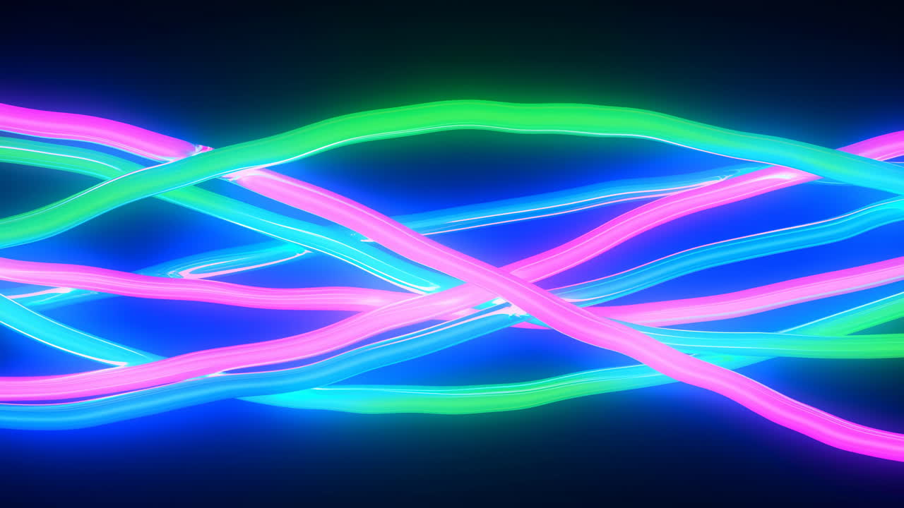 Sfondo dinamico astratto di onde neon luminose