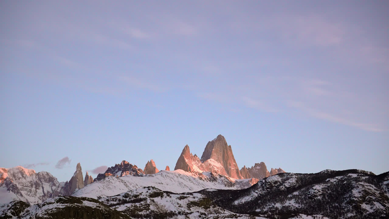 Majestic Snow-Capped Mountains at Sunrise or Sunset