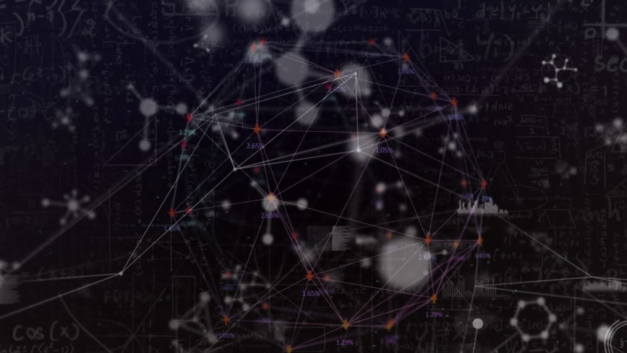 분자 데이터 처리를 통해 연결 네트워크의 애니메이션