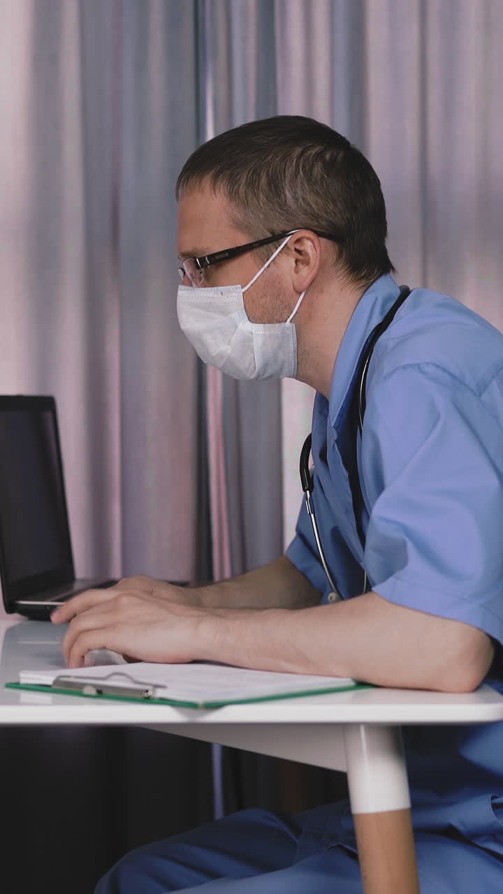 little child at pediatrician's appointment, measures body temperature, gives thermometer to bearded doctor, doc sees normal indicator, and they give five each other