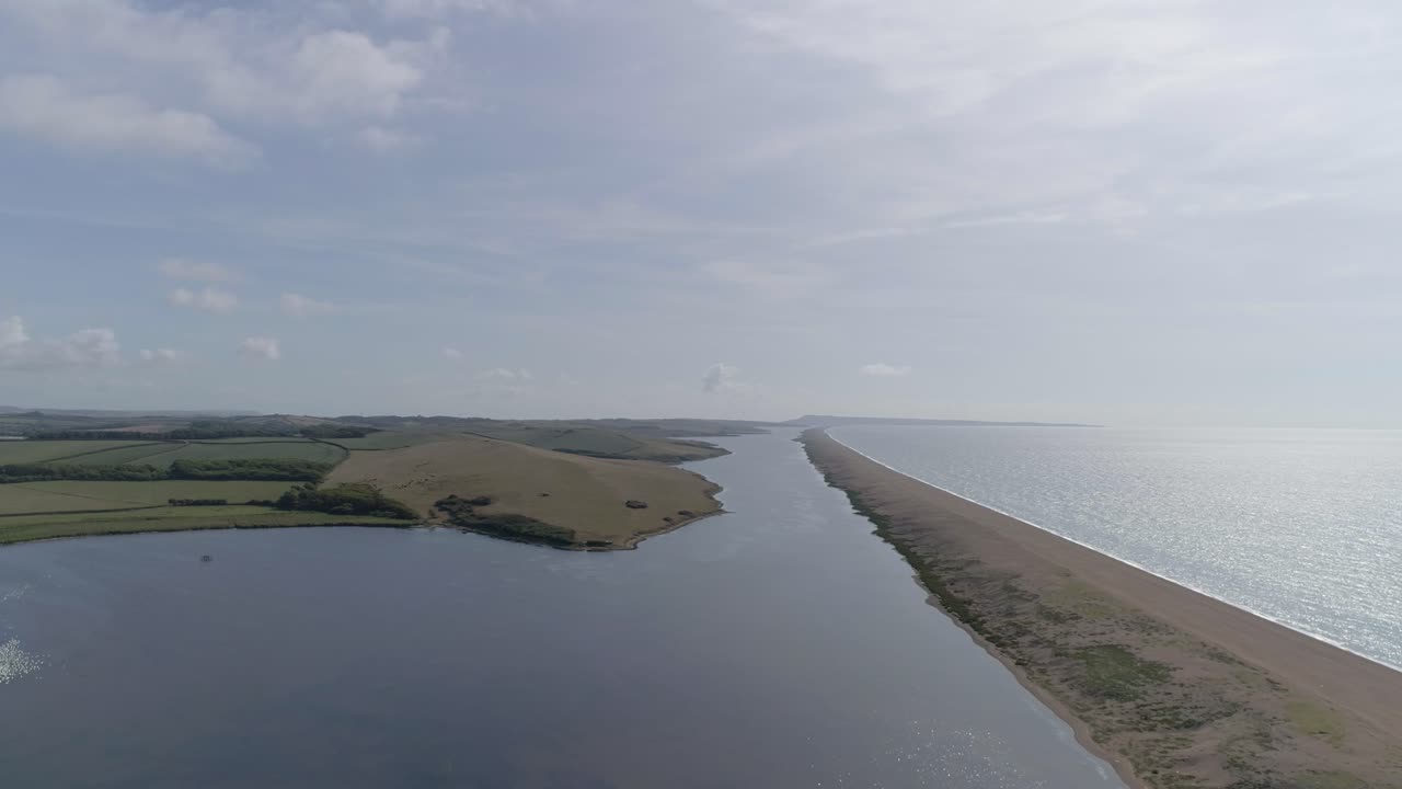 Coastal Landscape with Lagoon and Sandbar