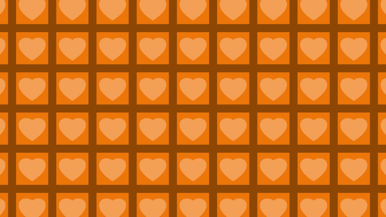 Orange Hearts Pattern