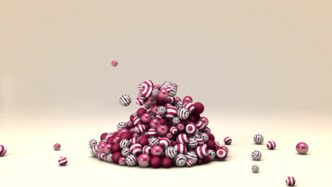 christmas tree formed by christmas decoration balls, with a golden star. 3d render