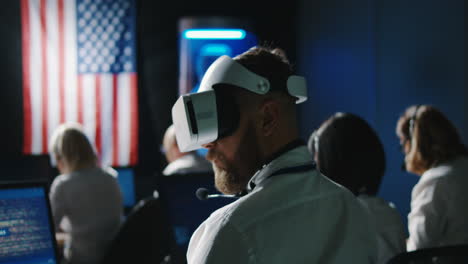 Team Using VR in a Business Setting