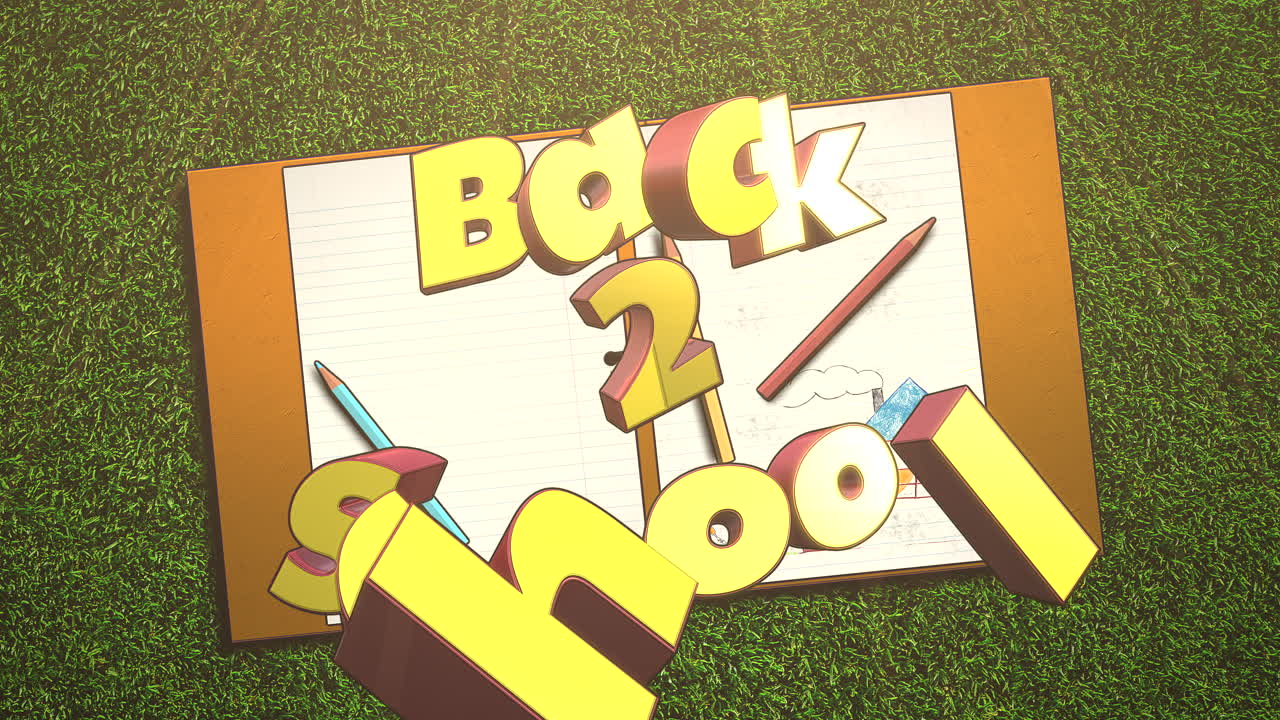 texto de primer plano de regreso a la escuela y primer plano de los niños 1