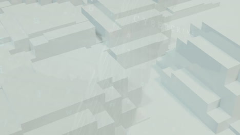 animación de advertencia de ciberataque sobre formas en movimiento sobre fondo blanco