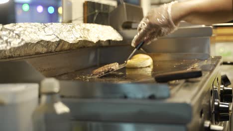 grilled minced meat for burger