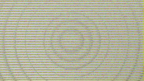 Animation-of-tv-static-effect-over-concentric-circles-against-white-background