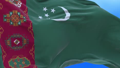 seamless loop of turkmenistan flag.