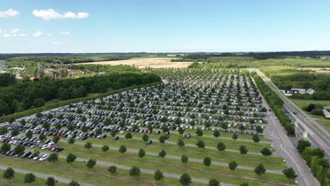 parking lot at nimtofte, denmark amusement park djurs sommerland