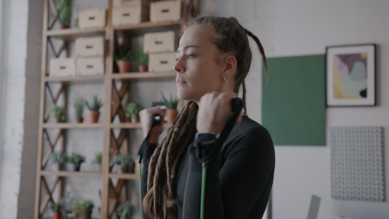 Woman with Dreadlocks in a Modern Office