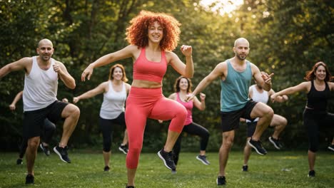 Outdoor Group Yoga and Fitness Class