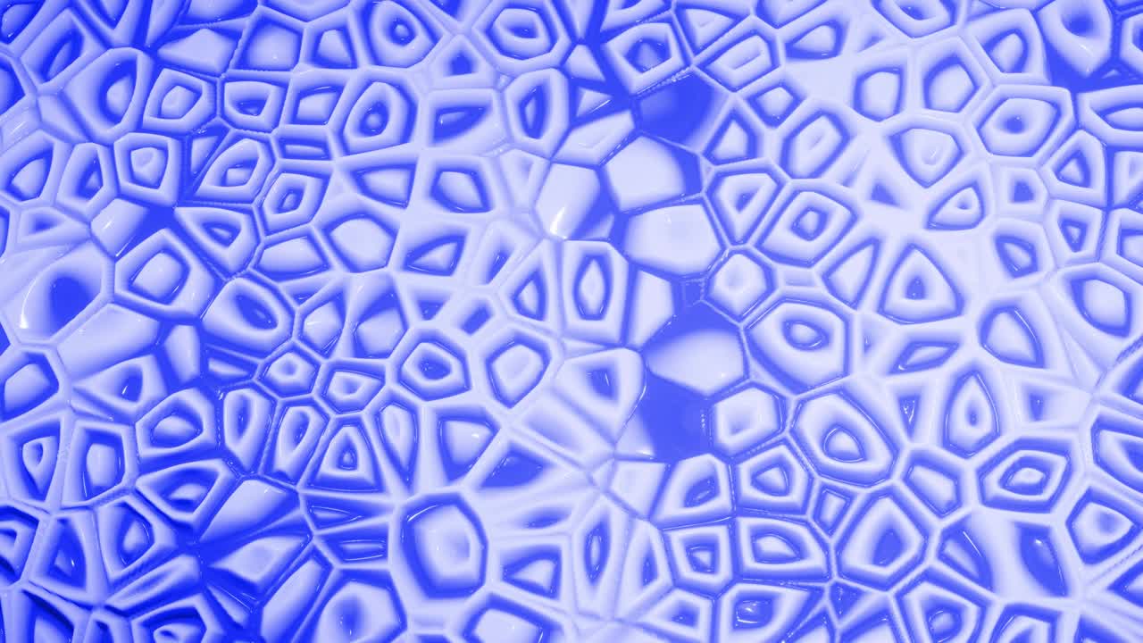 fondo líquido azul en bucle en 4k. patrón ondulado abstracto en la superficie brillante y brillante del fluido azul, ondas en el fluido de pintura en animación suave. líquido viscoso 3d. telón de fondo creativo