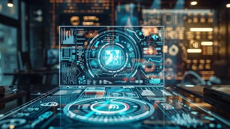 futuristic data visualization interface