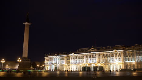 time lapse of people walking on palace square