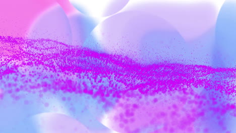 abstract animation with pink and purple particles forming wave patterns