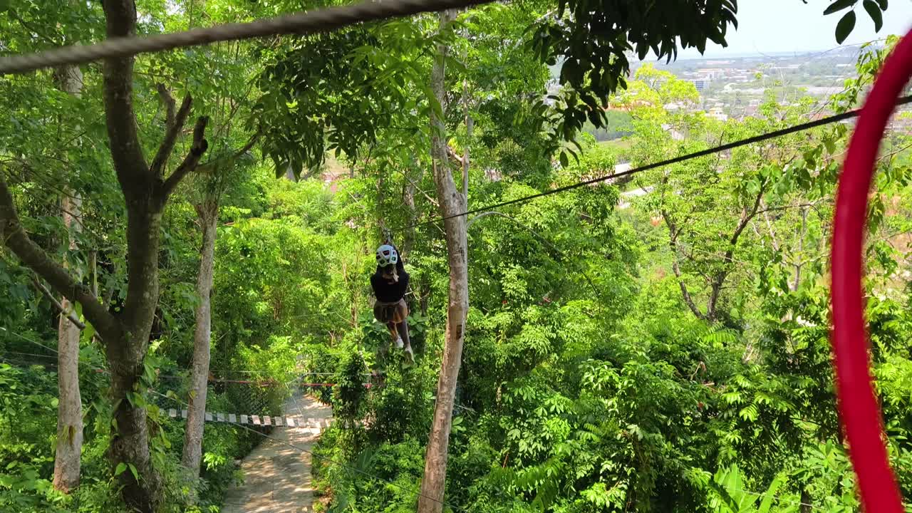 Ziplining Adventure Through a Lush Forest