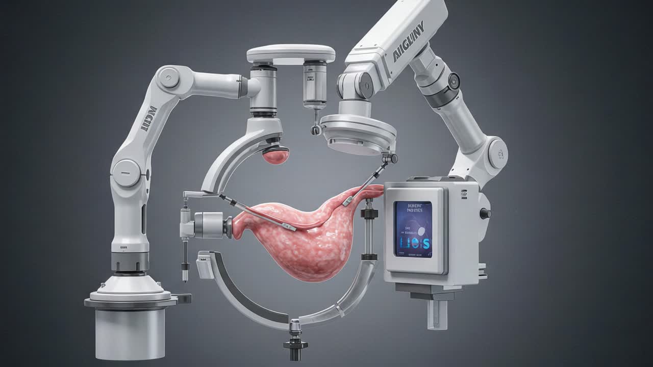 Innovative Robotic Surgery System Featuring Advanced Manipulation of Biological Tissue in a High-Tech Medical Environment