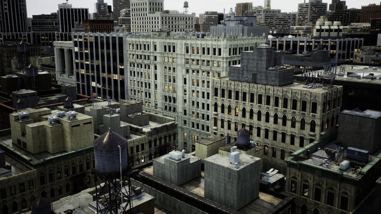 Overlooking a bustling urban skyline with diverse architecture in daylight