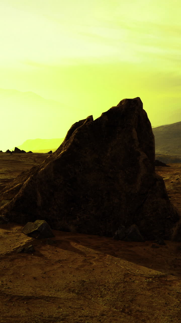 Stunning sunset over rugged landscape with dramatic rock formations