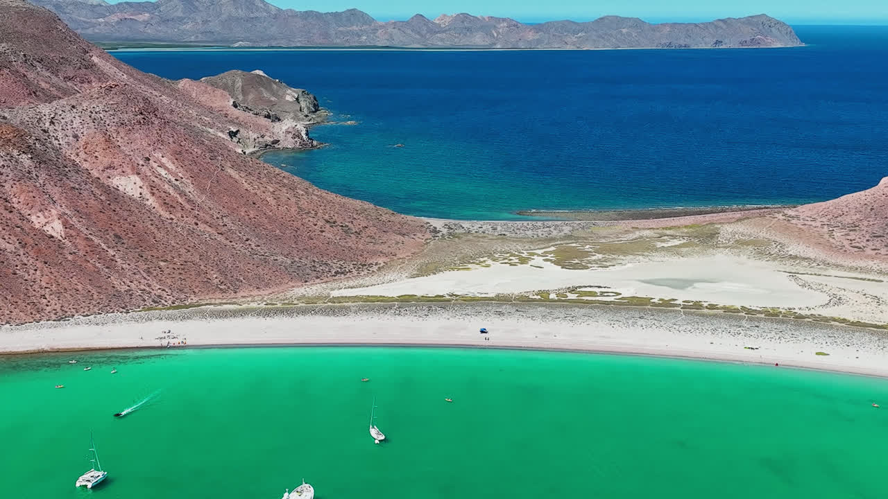 Dream holiday location. Social media look. Warm country holiday advertising. Beach side in Baja.