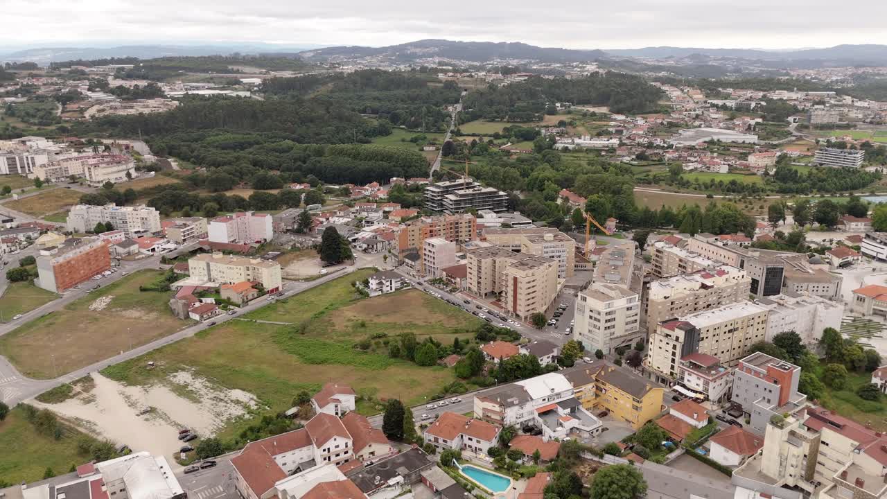 Aerial View of a City in Portugal