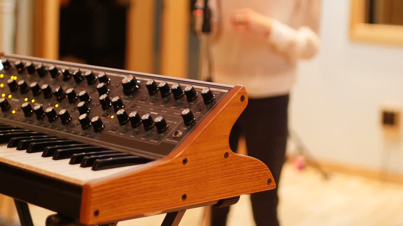 피아니스트 가 피아노 를 연주 하는 클로즈업