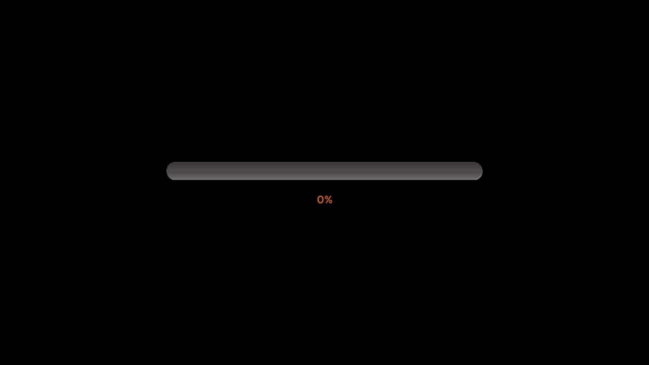 Animation orange loading bar.