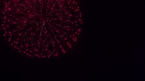 hermosos fuegos artificiales masivos explotando contra el cielo nocturno negro