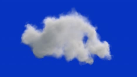 cloud morphing, seamless loop, blue screen chromakey, 4k