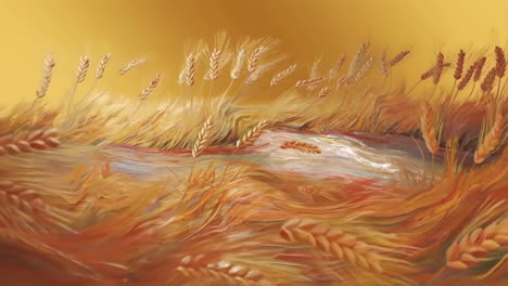 el campo de trigo dorado