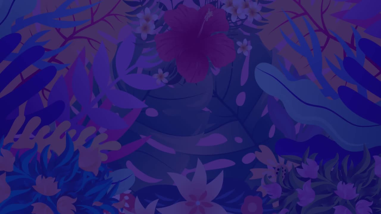 animación de mariposas coloridas sobre las plantas