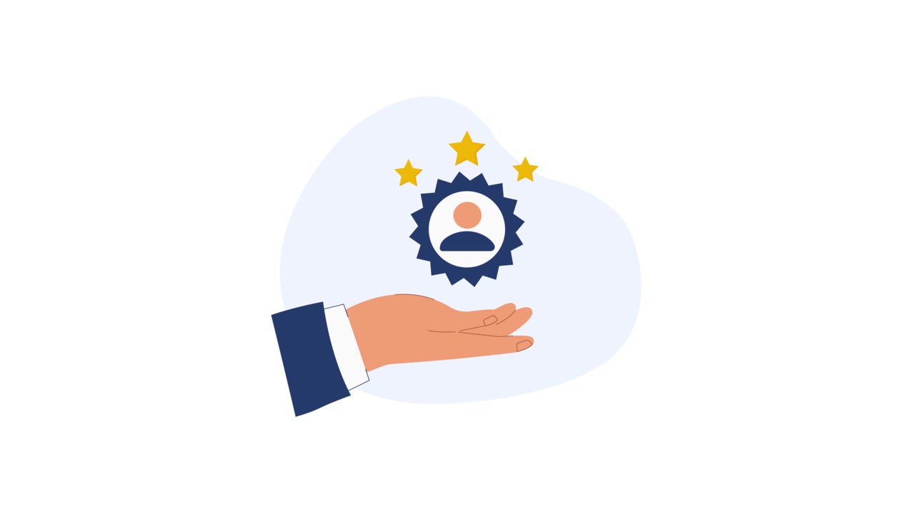 Hand Holding a Customer Satisfaction Rating Icon