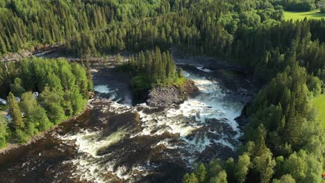 ristafallet waterfall in the western part of jamtland is listed as one of the most beautiful waterfalls in sweden.