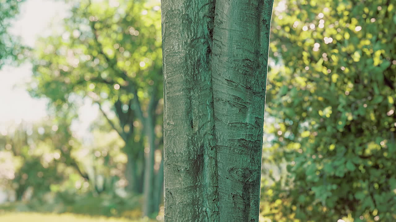 아름다운 공원에서 해가 뜨고